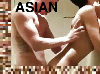 asiatique, papa, en-plein-air, anal, énorme-bite, gay, sexe-de-groupe, pappounet, musclé, ours