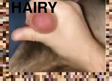 Hot solo cum shot with a hairy otter