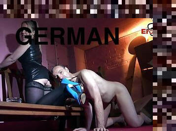 GERMAN SHOE n HIGH HEELS FEMDOM MILF AND SNIFFER SLAVE