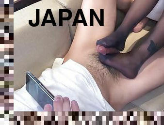 amatori, jet-de-sperma, japoneza, picioare, ciorapi, pov, chilotei, sperma, hentai, stimulare-cu-piciorul