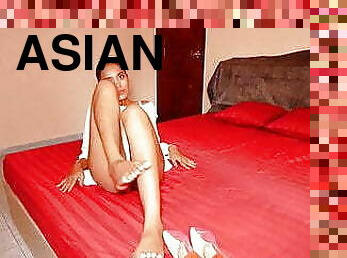 asiatisk, orgasm, anal, tonåring, leksak, kåt, webbkamera, perfekt, bikini, vit