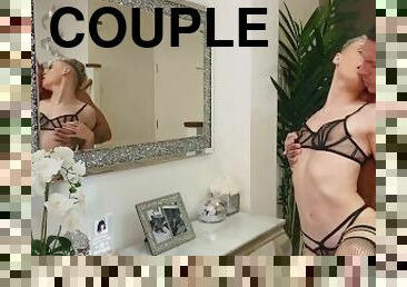 Seductive Twink in Lingerie takes his Hunky Boyfriend’s Cock