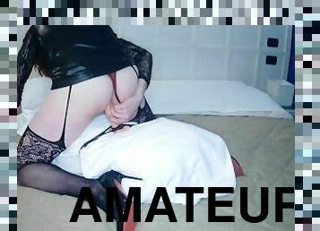 amador, anal, adolescente, brinquedo, meias, primeira-vez, engraçado, dildo, sozinho