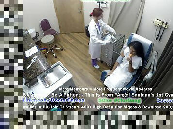Become Give Angel Santana 1st Gyno Exam Ever Caught On Camera For You To Jerk It Too!! With Doctor Tampa