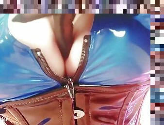 masturbation, milf, allemand, kinky, fétiche, latex, solo