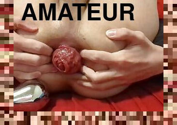 röv, masturbation, amatör, anal, leksak, gay, rumpa-butt, fetisch, ensam, close-up