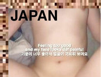 asiatisk, student, amatör, hemmagjord, japansk, creampie, pov, flickvän