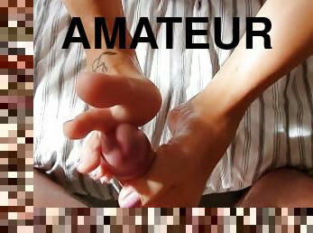 INTENSE SUNDAY MORNING TOE JOB - TinaDanger loud moaning during a perfect Foot Job