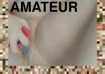 orgamus, muschi, dilettant, erotisch-mutti, spielzeug, creampie, dildo, fetisch, allein