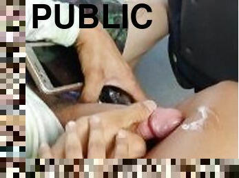 masturbation, public, amateur, ejaculation-sur-le-corps, énorme-bite, couple, réalité, bite