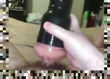 Hairy Big Boy Virgin Moans & Groans With His New Toy