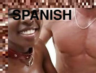 anal, ébona, interracial, estrela-porno, gangue, espanhol, áspero