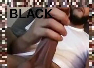 énorme, masturbation, énorme-bite, gay, black, secousses, massive, solo, bite