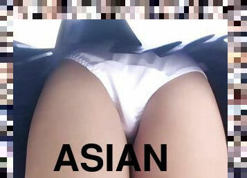 asiatique, chatte-pussy, amateur, ados, jupe-en-l’air, culotte, douce, blanc