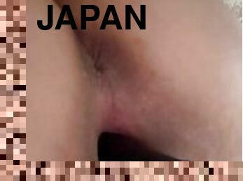 orgasme, fisse-pussy, amatør, legetøj, japans, sperm, liderlig, våd, saftig