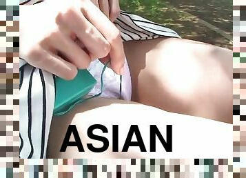 asia, di-tempat-terbuka, blowjob-seks-dengan-mengisap-penis, cumshot-keluarnya-sperma, mainan, jepang, menelan, mobil, sudut-pandang, celana-dalam-wanita