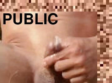 masturbation, nudist, utomhus, publik, amatör, strand, sprut, kåt, ensam, kuk