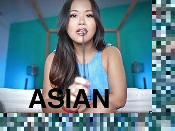 asiatique, point-de-vue, fétiche, domination, brunette, femme-dominatrice, insertion, taquinerie
