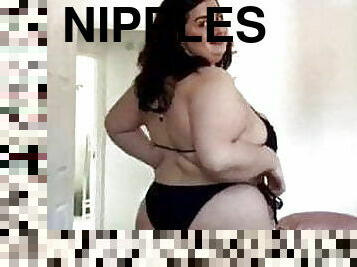 gros-nichons, mamelons, milf, maman, belle-femme-ronde, naturel