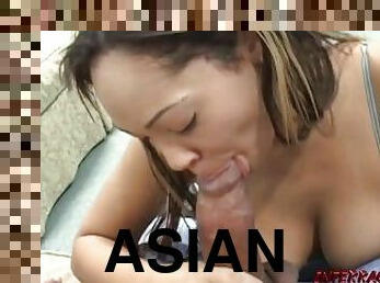 asiatisk, pappa, doggy, pussy, babes, blowjob, cumshot, interracial, svart, pov
