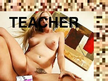 Wonderful Young and Hot Blonde Cheerleader gives a Rimjob to Old Teacher gets her tight ass licked
