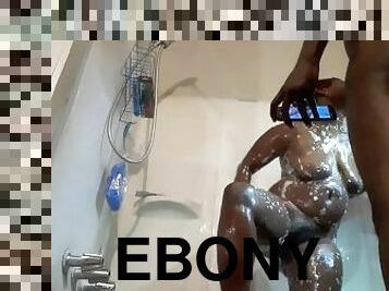 cul, baignade, gros-nichons, grosse, femme-de-ménage, amateur, ébène, milf, maman, black