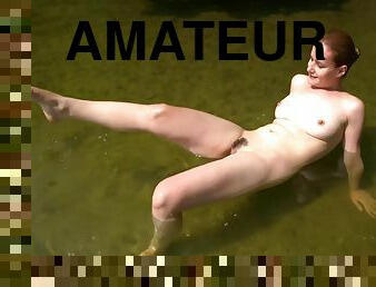 Justina Bathing In The Lake