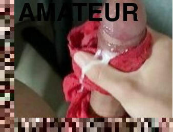 amatir, cumshot-keluarnya-sperma, penis-besar, handjob-seks-dengan-tangan-wanita-pada-penis-laki-laki, celana-dalam-wanita, sperma, seorang-diri, penis