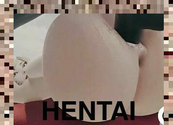 gros-nichons, orgasme, japonais, compilation, butin, hentai, seins, bout-a-bout, blanc