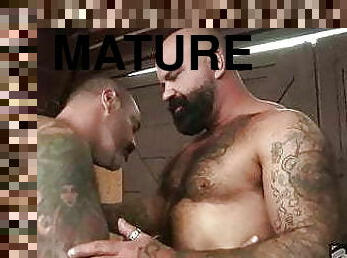 papa, anal, mature, gay, couple, pappounet, musclé, ours