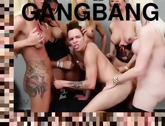 Geane Peron, Walkiria Drumond And Gabriela Rodrigues - Man Gangbanged By 5 Lady-mans Stars All Ts Group-sex Group