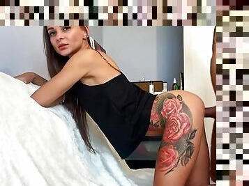 Tattooed Russian Model Doggy Style Fucks Agent Bareback At Home