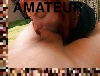 amateur, fellation, maison, ejaculation-interne, hirondelle, rousse, point-de-vue, ejaculation, par-voie-orale, cow-girl
