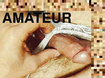 poilue, masturbation, amateur, ejaculation-sur-le-corps, gay, secousses, culotte, ejaculation, ours