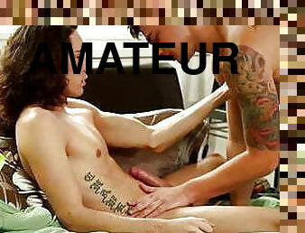 maigre, amateur, anal, gay, couple, ejaculation, trou-du-cul, minet