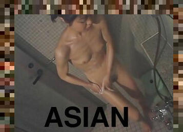 ázijské, kúpanie, masturbácia, amatérske, teenagerské, japonské, kamera, voyeur, sprcha, ázijské-teenagerky