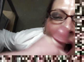 Marie Madison Gets Face Fucked in File Room