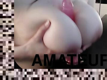 Ana's Big Firm Breasts Simulate Titty Fuck