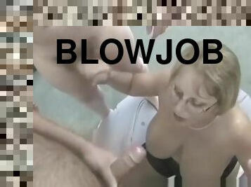 store-pupper, eldre, blowjob, cumshot, milf, blond, bukkake, britisk