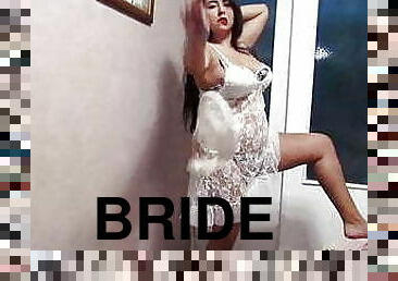 Sensitive Bride Show Tits, Dances and Caresses Huge Tits