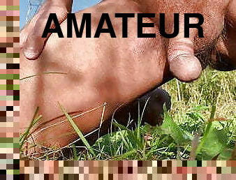 masturbation, en-plein-air, russe, amateur, gay, branlette, ejaculation