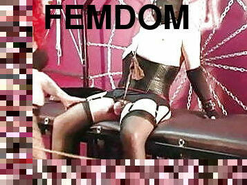 fitta-pussy, bdsm, slav, rödhårig, strumpor, amerikansk, bondage, älskarinna, femdom, nylon