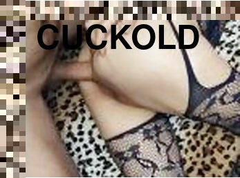 Cuckold husband watches his sexy wife getting anal fucked with a big dick