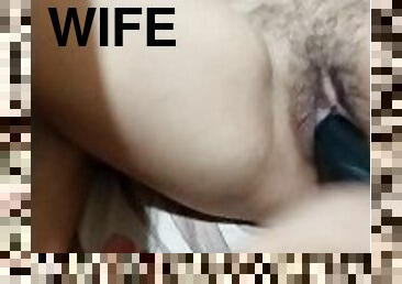Horny wife 1st time BBC Dildo Reaction !!!