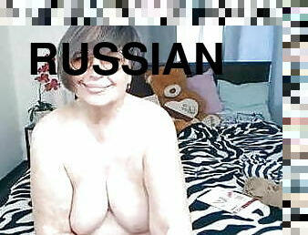 mastürbasyon-masturbation, rus, ihtiyar-kadın, orta-yaşlı-seksi-kadın