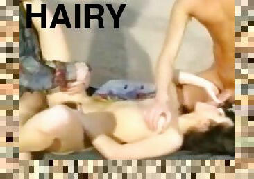 HAIRY ARAB BEURETTE FUCKED BY TWO STUDS