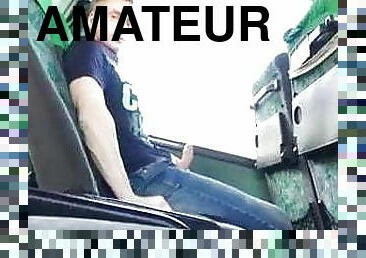 russe, amateur, énorme-bite, gay, bus, musclé