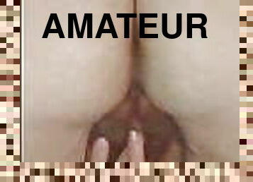 cul, masturbation, amateur, babes, maison, doigtage