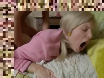 Blonde teen anal creampie