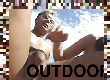 Bi threesome outdoors - Heatwave